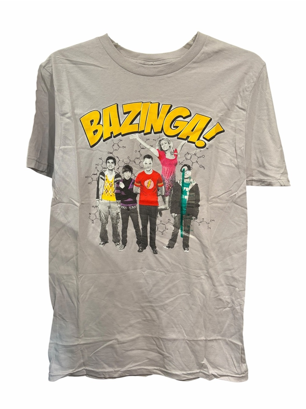 The Big Bang Theory “Bazinga!” Graphic T-Shirt Gray Men’s Size M